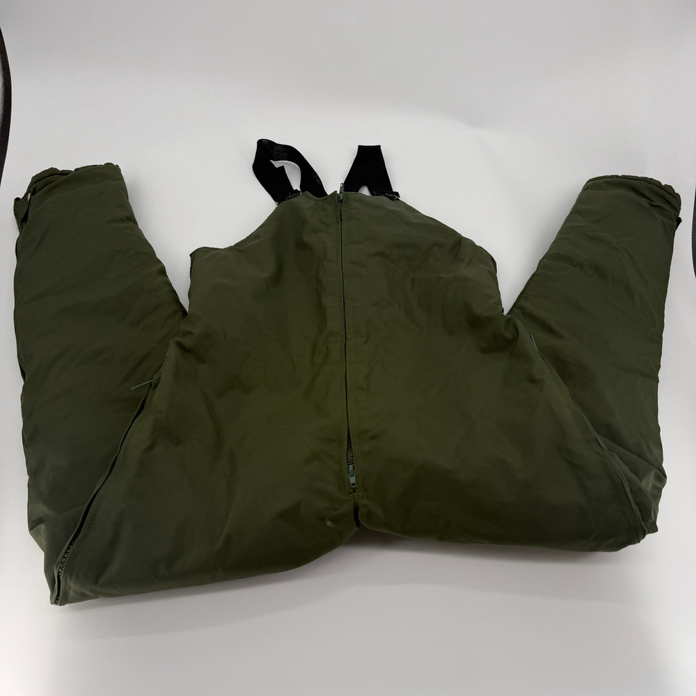 Vintage Edco Insulated Winter Bib Overalls Nylon Military Green Men 30 x 32